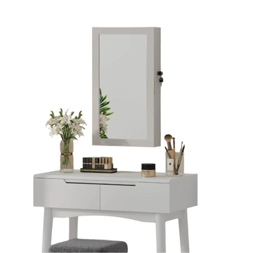 Sieradenkast met spiegel - wandkast - ruime opbergruimte - 37 x 67 x 10,5 cm