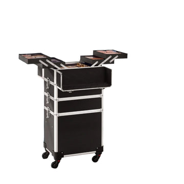 4-in-1 Make-uptrolley - Make-upkoffer - Beautyorganizer - ABS & aluminium - 35x25x82,5 cm