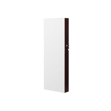Hangende sieradenkast met spiegel | Bruin | 37,5x9,7x108 cm