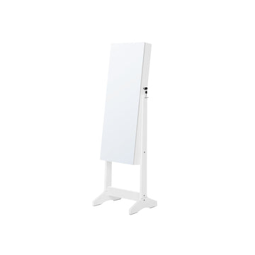Sieradenkast met spiegel en make-uporganizer van MDF - 41,2 x 36,5 x 152 cm