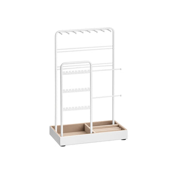 Sieradenstandaard - Oorbellenhouder - Kettingorganizer - Metaal/fluweel - 11,5 x 19,6 x 30,8 cm