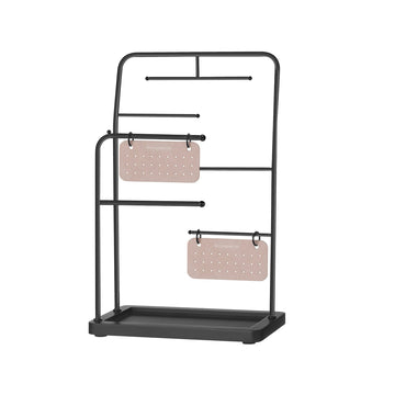Sieradenstandaard - Oorbelhouder - Armbanddisplay - Staal & fluweel - 13 x 21,5 x 33,7 cm