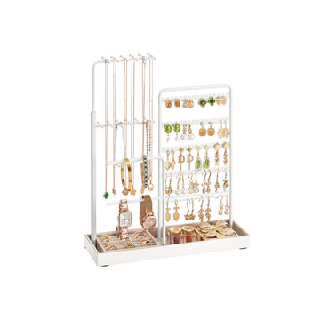 Sieradenrek - Displaystandaard - Organizer - Fluweel - 10 x 30,6 x 30,9-47,5 cm