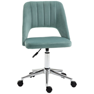 Verstelbare bureaustoel met draaibare wieltjes | Kleur: Groen | Afmetingen: 49x60x79-91 cm