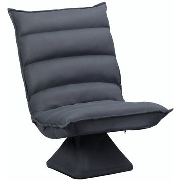 Draaifauteuil met verstelbare rugleuning | Kleur: Donkergrijs | Afmetingen: 62x62x95 cm