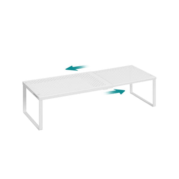 Uitschuifbaar kruidenrek voor keuken tot 21 kg | Matwit | 38-60x23x15,3 cm