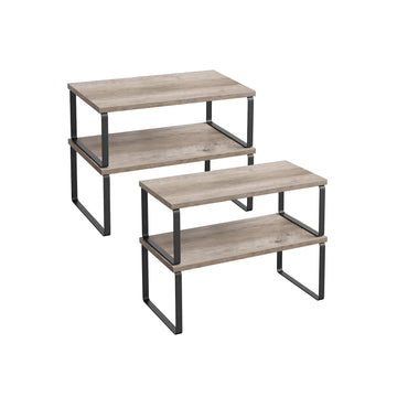4-delige kruidenrek set - keukenorganizer - metalen frame - 19,5 x 39,7 x 15,8 cm