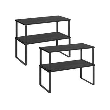 4-laags taartrek van metaal en hout - cupcake standaard - 19,5 x 39,7 x 15,8 cm