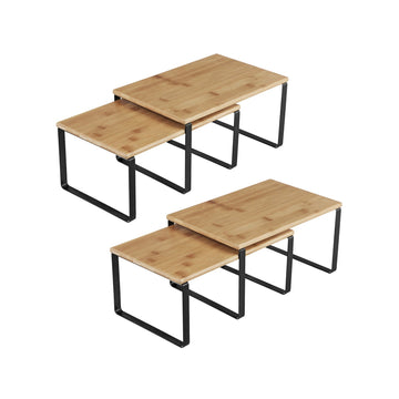 4-delige stapelbare keukenorganizers - opbergrekken - 19,5 x 29,7 x 15,5 cm