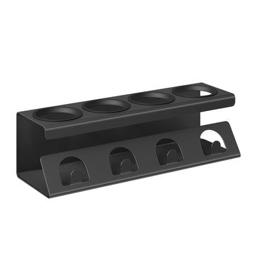 Flessenhouder voor 4 flessen | Zwart | 40x13,7x11,7 cm