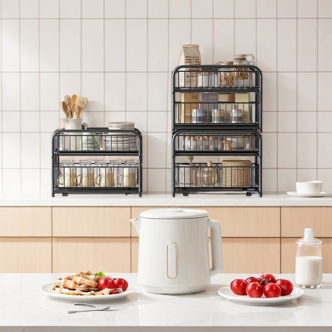 Keukenorganizer - Opbergrek - Ruimtebesparend - max. 10 kg - 21 x 36,5 x 33,7 cm