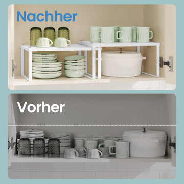 Kruidenrek 2-delige set Keukenrek | Wit | 32x22,9x15,4 en 32x21,9x13,7 cm