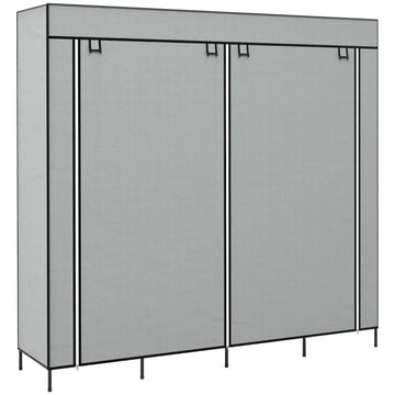 Stoffen kledingkast | Kleur: Donkergrijs | Afmetingen: 166x42.5x169.5 cm