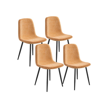 4-delige eetkamerstoelenset bruin - comfortabel 55 x 43,5 x 85,5 cm