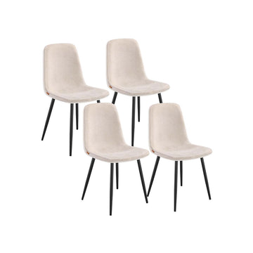 4-delige eetkamerstoelen set wit - keukenstoelen - 120 kg - 55 x 43,5 x 85,5 cm