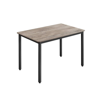 Eettafel, greige gemêleerd, spaanplaat en staal, 120 kg, 70 x 110 x 77 cm