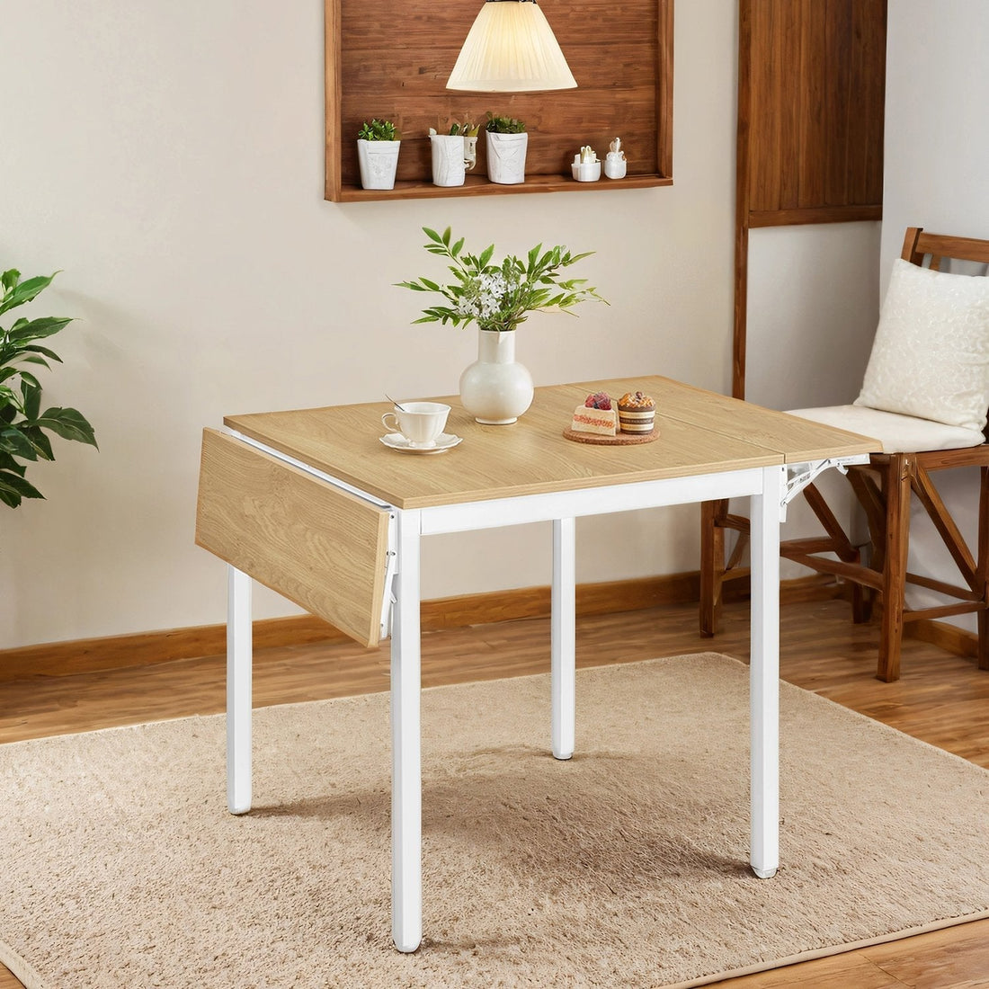 Inklapbare eettafel voor 2-4 personen, ruimtebesparend, 78 x 120 x 76,2 cm