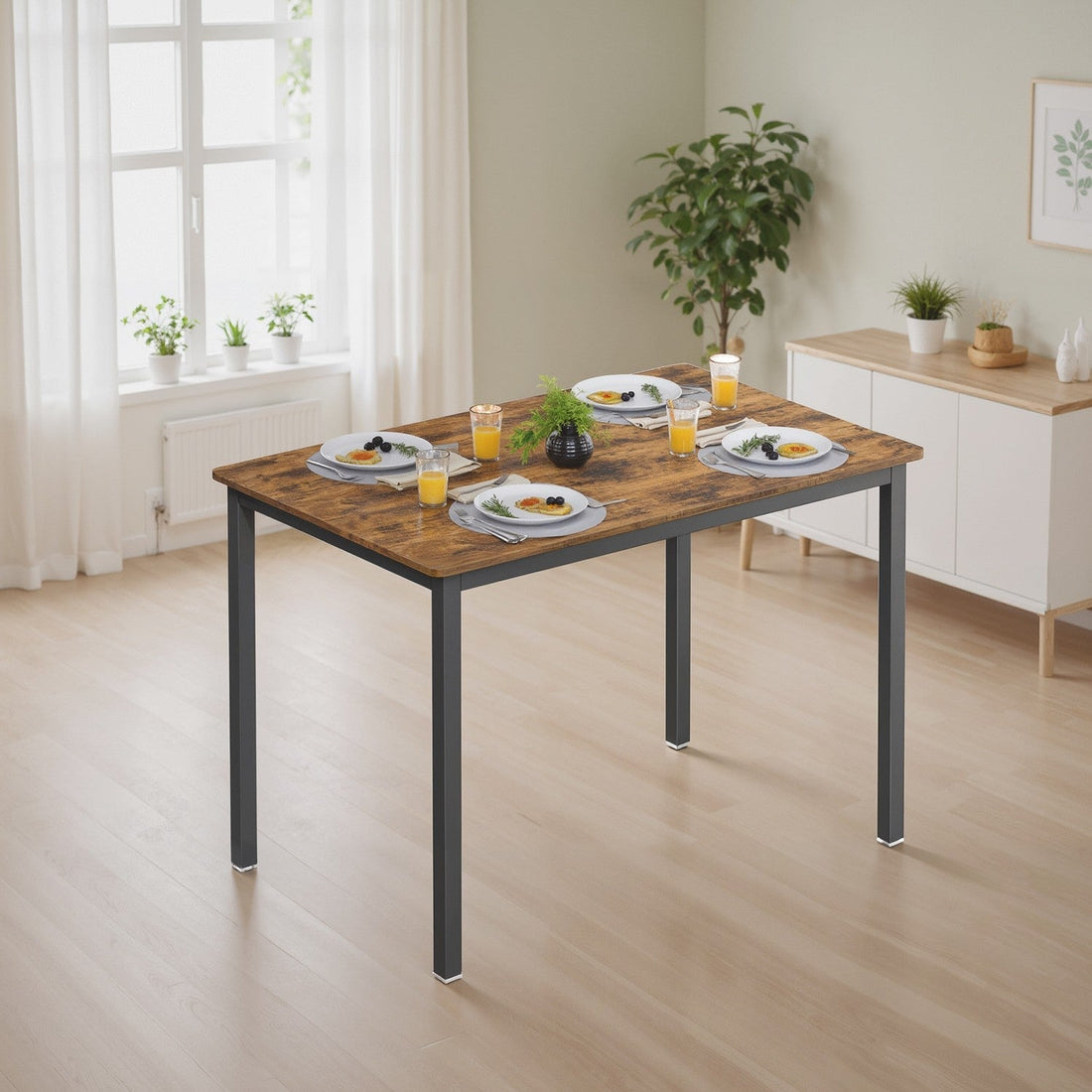 Eettafel - bureau - keukentafel - duurzame houtspaanplaat - 70 x 110 x 77 cm