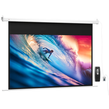 Elektrische Beamer Leinwand 120 Zoll 16:9 | Kleur: Wit | Afmetingen: 212x8x150 cm