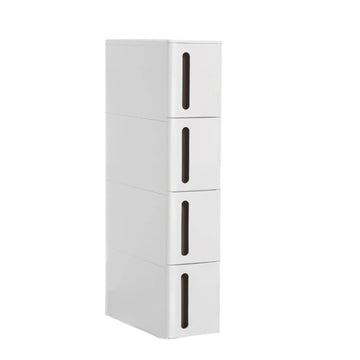 Smalle trolleykast met 4 lades - mobiele opberger - 45 x 17 x 84 cm