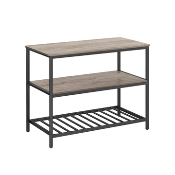 Keukenrek 3 niveaus industrieel - 60 x 120 x 90 cm - greige/zwart - 30 kg