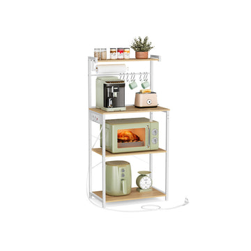 Taartrek voor bakkerij - Ruim & stevig - Wit/bruin - 40 x 60 x 140 cm