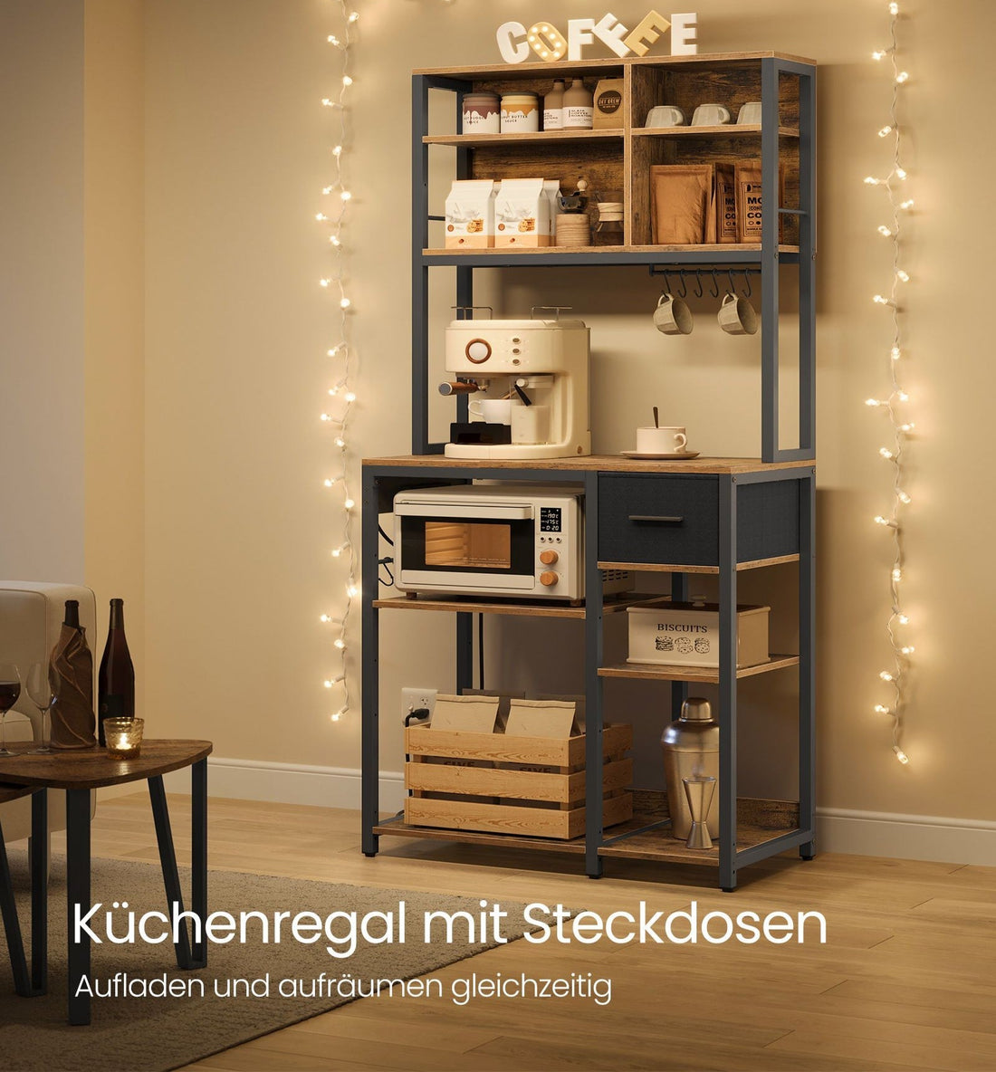 Keukenrek - Opbergrek - Organizer - Vintage - 40 x 80 x 180,4 cm