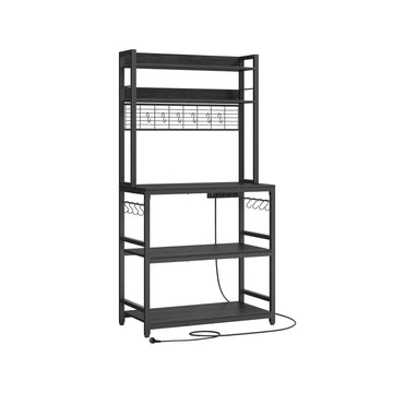 Antracietgrijs-zwart etagerek - opbergrek - 40x80x170 cm