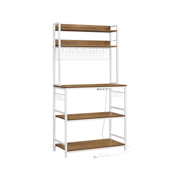 5-laags cake- en cupcakerek van spaanplaat en staal - 40x80x170 cm