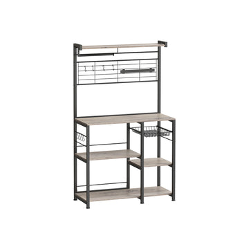 Keukenrek met 12 haken - Opbergrek - Ruimtebesparend - 42 x 90 x 167,3 cm