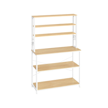 Taartenrek wit eiken - keukenrek met opbergruimte - 40 x 100 x 167 cm