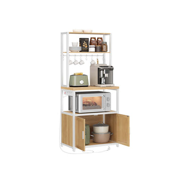 Keukenrek met stopcontacten – opbergrek – spaanplaat – 40 x 60 x 170 cm
