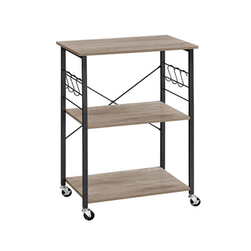 Keukenrek op wielen 3 niveaus, 80 kg, 40 x 60 x 89 cm