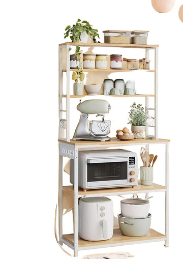 Taartrek - Feestrek - Displayrek - Hoge capaciteit - Bruin, wit - 40 x 80 x 167 cm