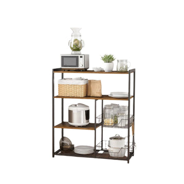 Keukenrek - vintage - ijzer en hout - 80 x 35 x 95 cm