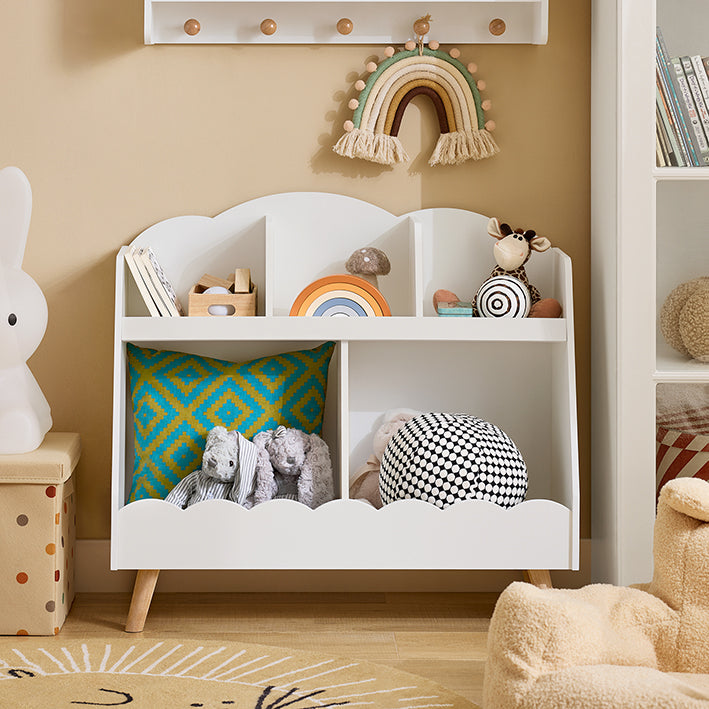 Kinderboekenkast - Speelgoedorganizer - Houten Planken - Gemakkelijk op te ruimen - 82 cm x 76 cm x 35 cm