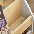 Kids Boekenplank met Speelgoedkist - Kinderorganizer - Opbergrek - MDF/E1 - 51cm x 70cm x 28cm - Wielen - Ruimtebesparend