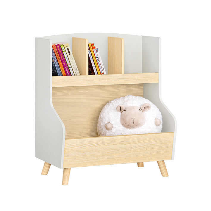 Kinderspeelgoedplank - Kinderopbergrek - Houten materiaal - Kantelbeveiliging - 60cm x 68cm x 37cm
