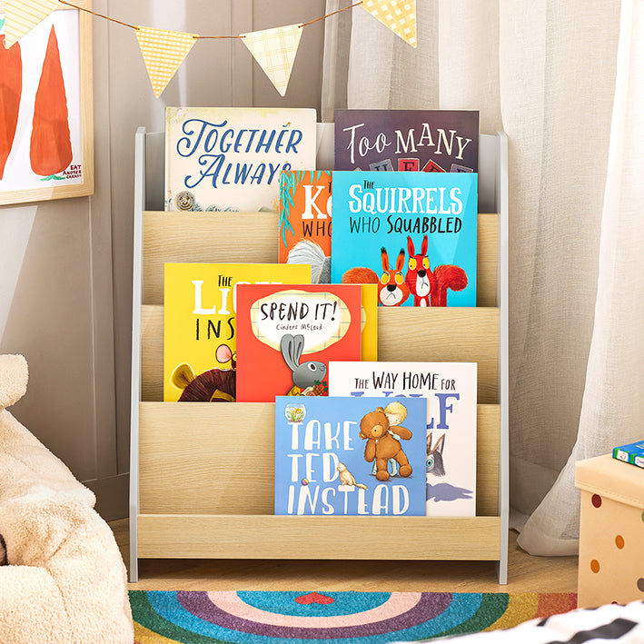 Montessori Boekenkast - Kinderboekenplank - Kinderorganizer - MDF-constructie - 61 cm x 71 cm x 30 cm