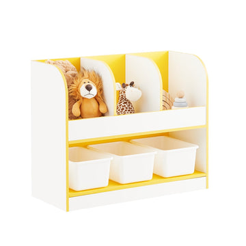 Kinderopbergplank - Organiserende Plank - Kinderboekenplank - Geoptimaliseerde opbergoplossing - 70x58x30cm - Fleur de kinderkamer op