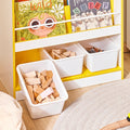Kids Opbergplank - Organizer - Boekenkast - Ruimtebesparend - 63cm x 76cm x 30cm - Geel & Wit