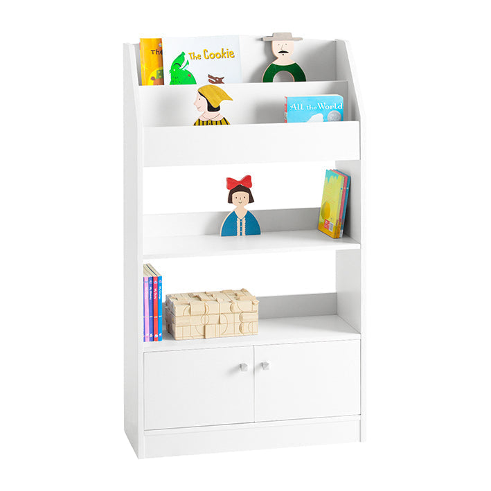 Kinderboekenplank - Opbergplank - Organisatoreenheid - Spaanplaat en MDF - Veelzijdig voor kinderkamer, studeerkamer, woonkamer - Ruime opbergruimte - 60 cm x 107 cm x 24 cm