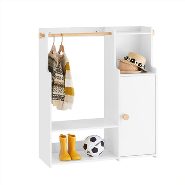 Kinderkledingkast met standaard - Kinderkast - Kinderopberger - Veilig en ruimtebesparend - 94x110x35cm