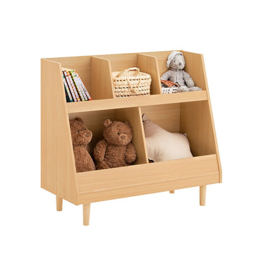 Kinderboekenplank - Kinderboekenopberger - Speelgoedorganizer - Veilige Afgeronde Hoeken - 86x78x36cm