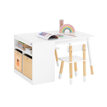 kindertafel- en stoelenset - kinderspeelstation - leerbureau - duurzaam ontwerp - tafel 90x53x60cm, stoel 28x49x28cm, zithoogte 28cm