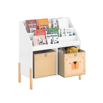 Kinderboekenplank - Kinderopbergplank - Boekenkast Organizer - Veiligheidsvoorzieningen - 65cm x 70cm x 30cm