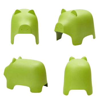 Kinderkruk - Dierenkruk in de vorm van een varken - Kinderzitje - Niet-giftig plastic - Gemakkelijk schoon te maken - Decoratief en functioneel - 35 cm x 42 cm x 60 cm