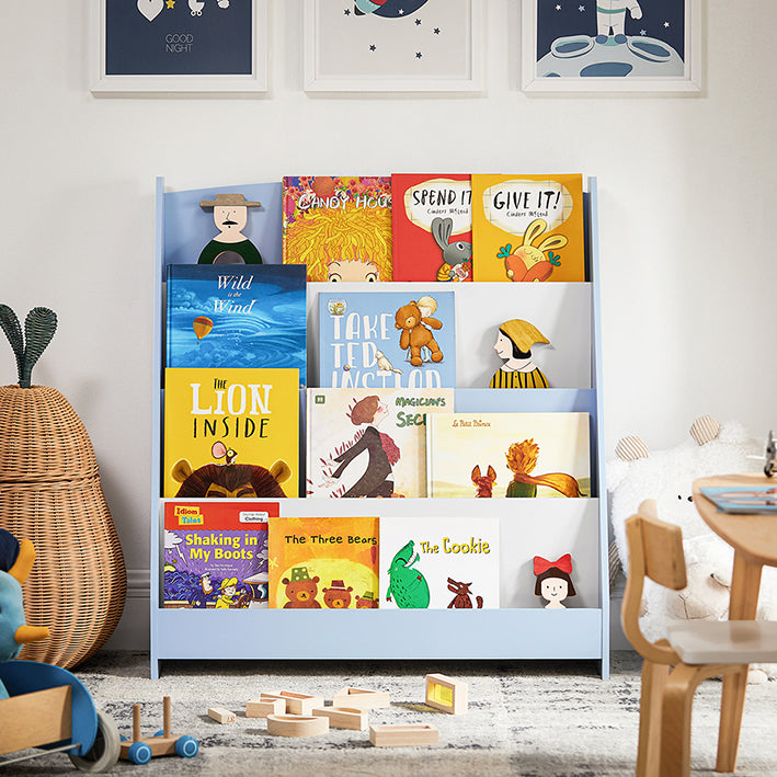 Kids Boekenplank - Kinderboekenkast - Opbergmeubel - Veiligheid en gemak - MDF E1 - 80x88x30cm