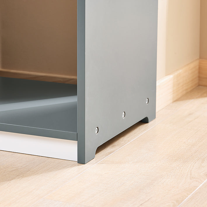 Kindergarderobe - Kinderkast - Kinderkameropslag - Voldoende ruimte - 97x108x35cm - MDF-materiaal - Inclusief stoffen doos en haken