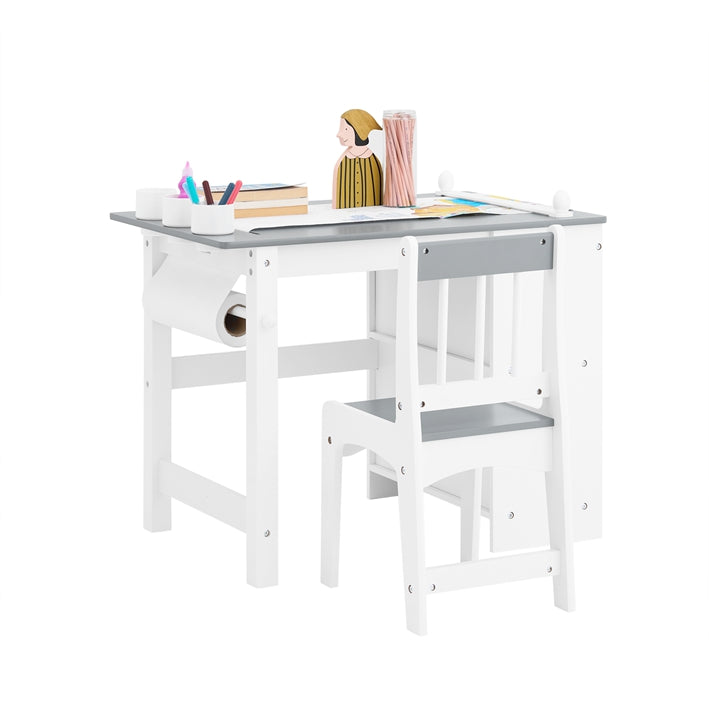 Kinderstudeertafelset - Kinderbureau - Leertafel - Creatieve ruimte - 80x66x50cm tafel, 30x64x34cm stoel, zithoogte 32cm